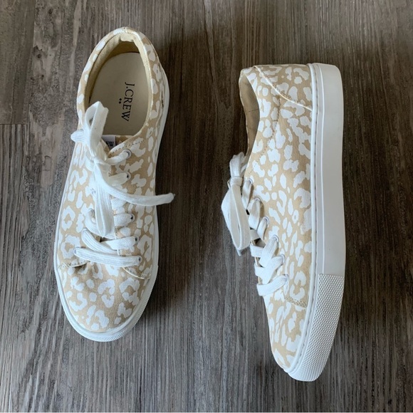 J. Crew Shoes - J Crew Printed Road Trip Sneakers Leopard Size 10